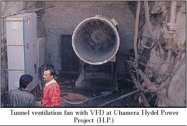 tunnel ventilation fan with frequency inverter