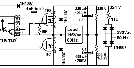 inverter section circuit of frequency converter