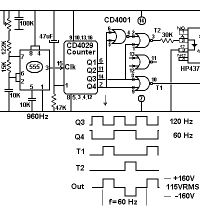 frequency converter control section circuit
